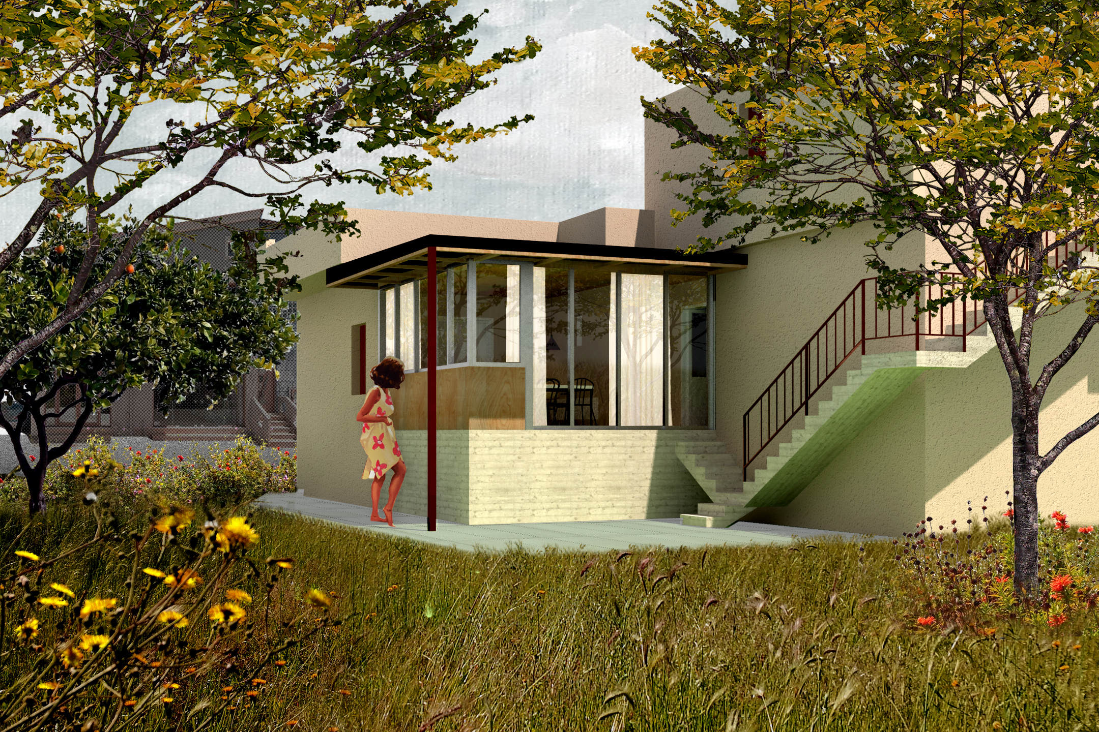 House extension in Achaia - diamanto exterior