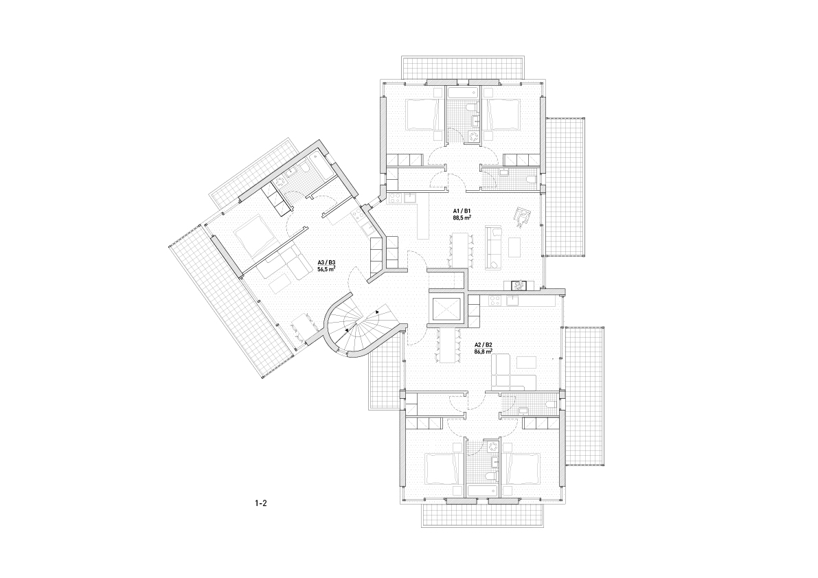 Polykatoikia in Patras II - floors 1 2