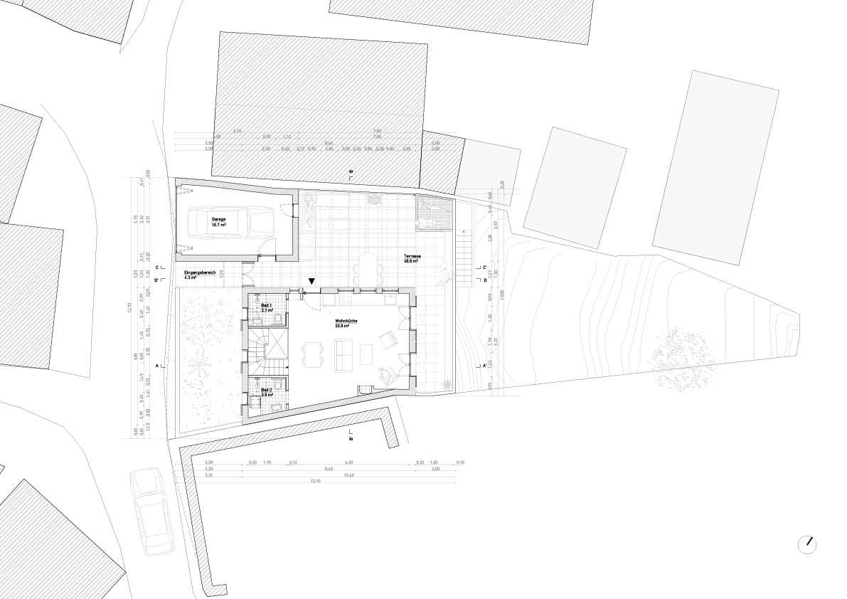 House in Lefkada - lefkada plan up